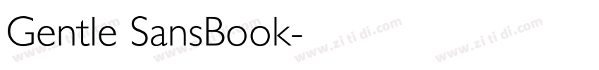 Gentle SansBook字体转换